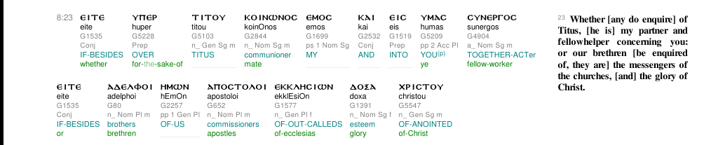 Ecclesia in 2 Corinthians 8:23