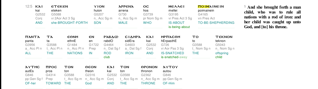 Poimen in Revelation 12:5